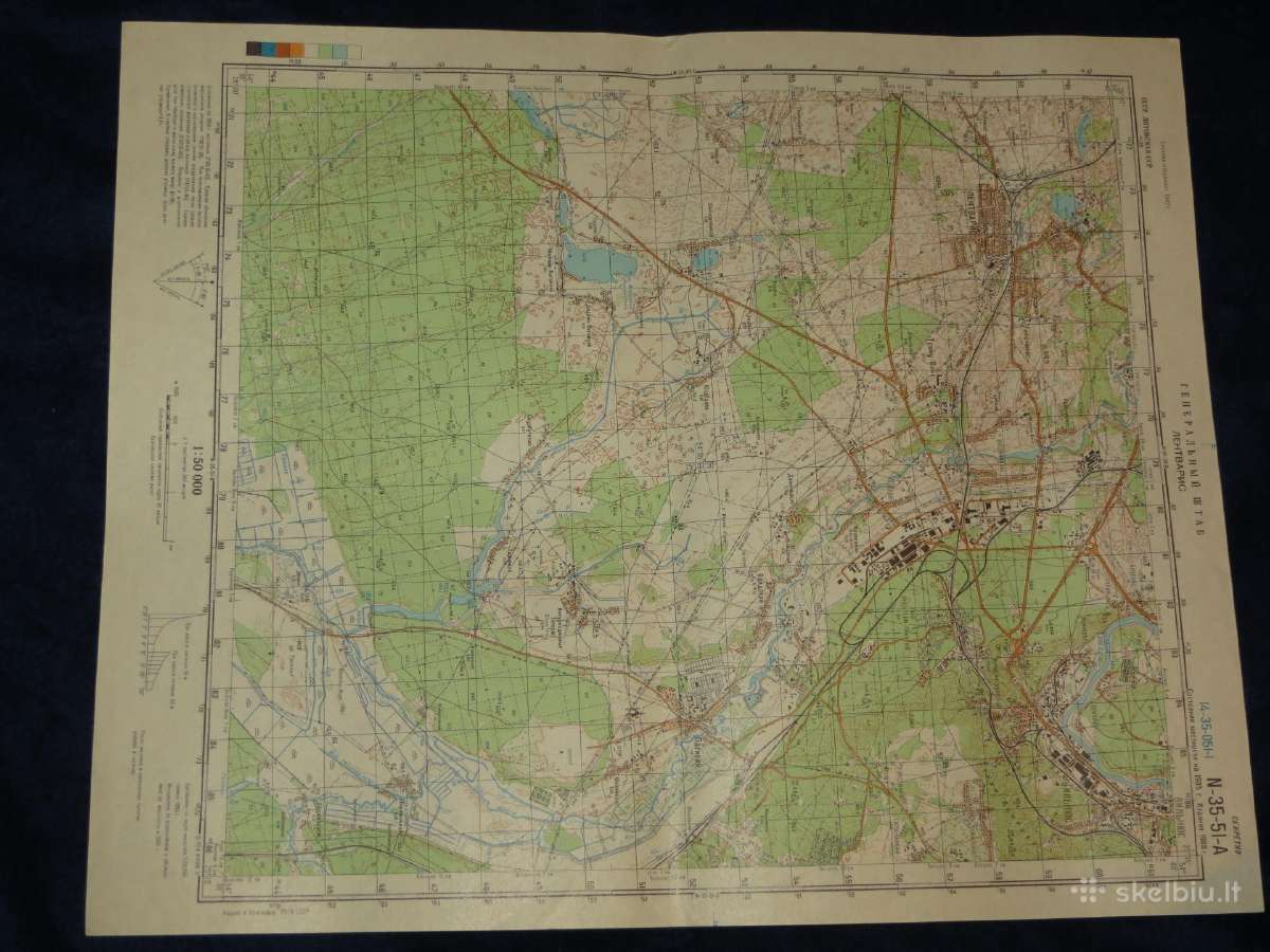 Žemėlapiai soviet genštabo 1:50 000 kariniai - nuotraukos Nr. 11