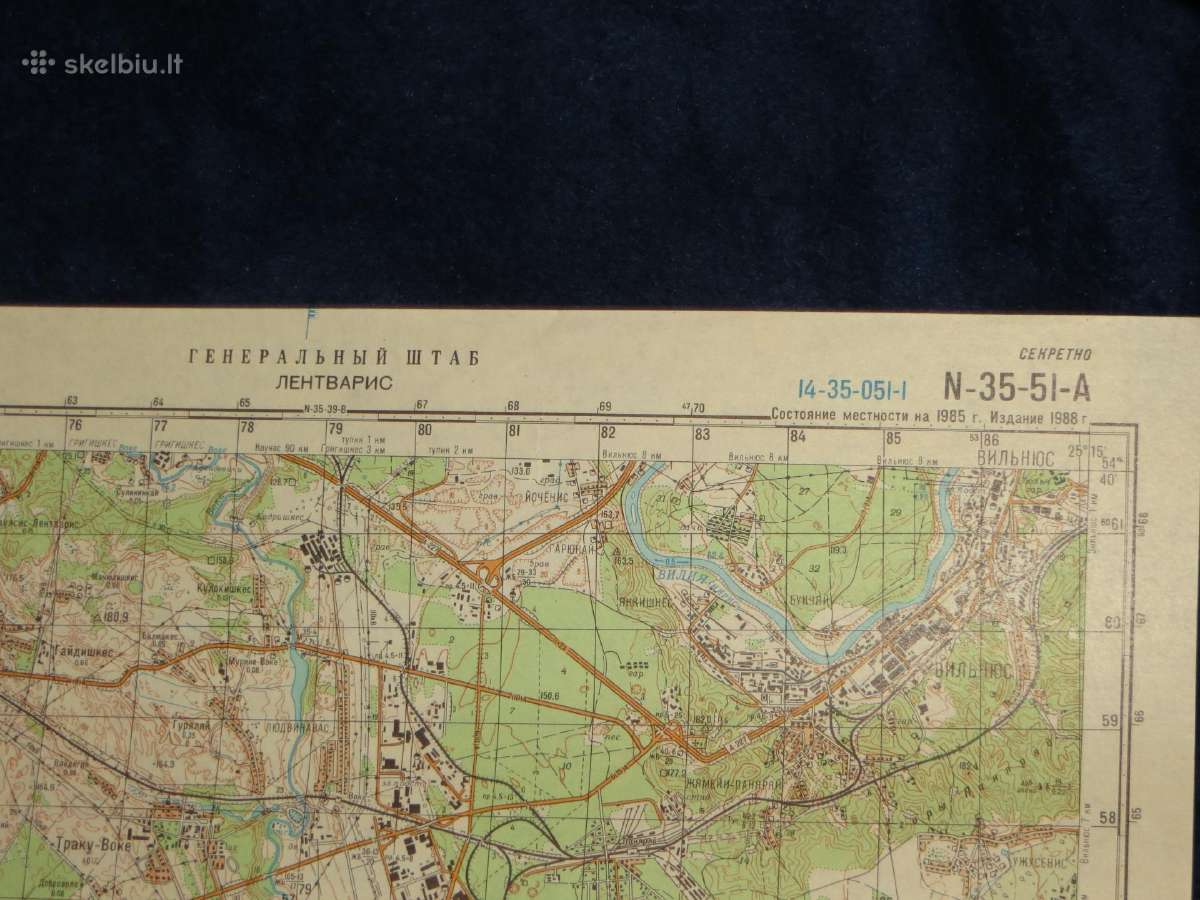 Žemėlapiai soviet genštabo 1:50 000 kariniai - nuotraukos Nr. 12