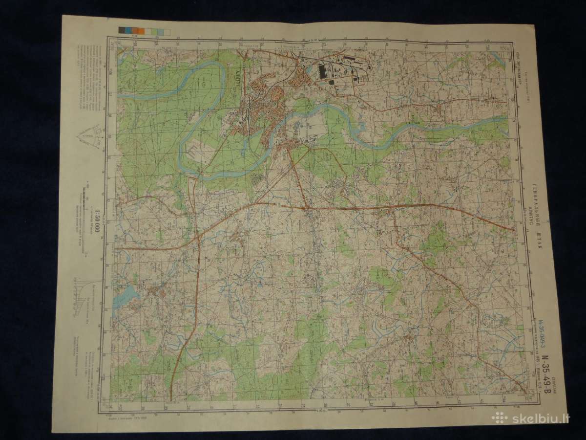 Žemėlapiai soviet genštabo 1:50 000 kariniai - nuotraukos Nr. 13