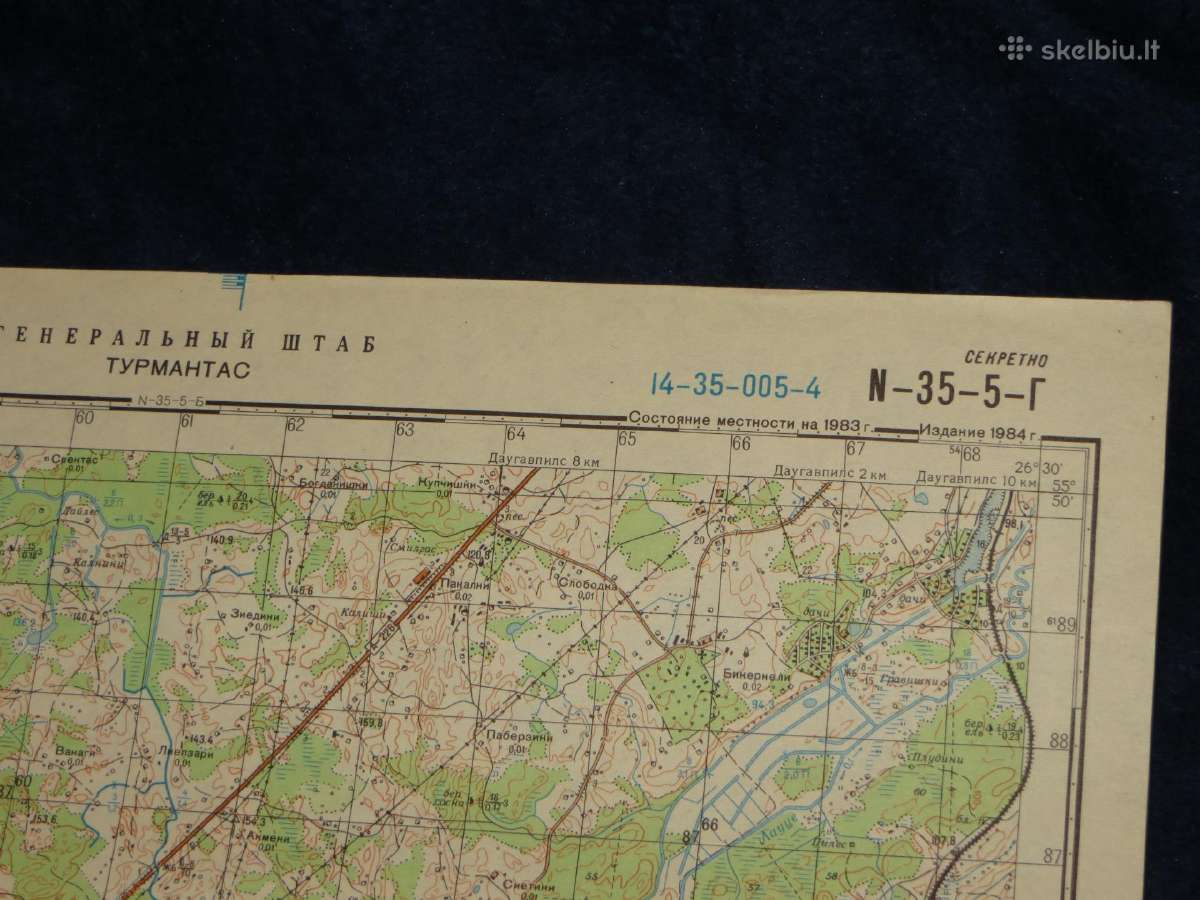 Žemėlapiai soviet genštabo 1:50 000 kariniai - nuotraukos Nr. 26