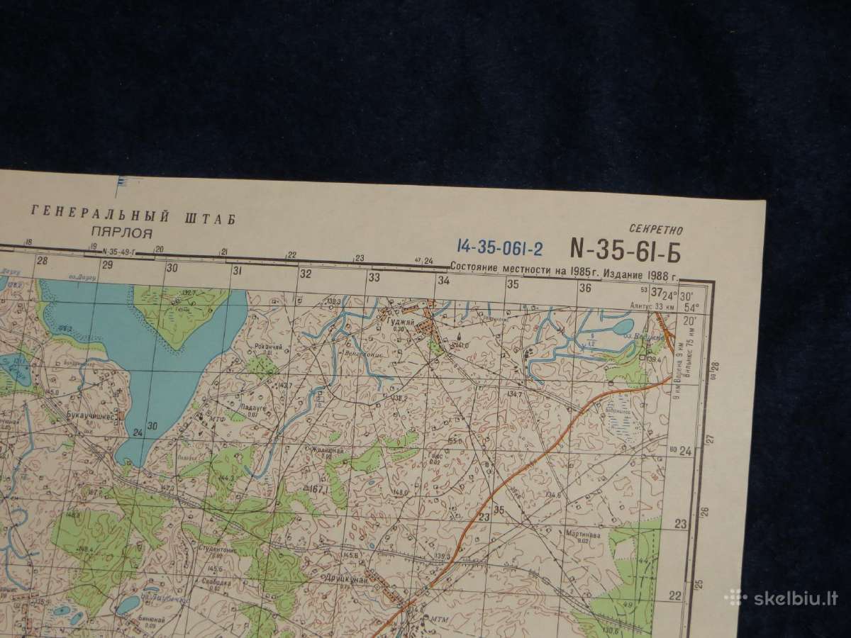 Žemėlapiai kariniai mast.1:50 000, soviet genštabo - nuotraukos Nr. 2