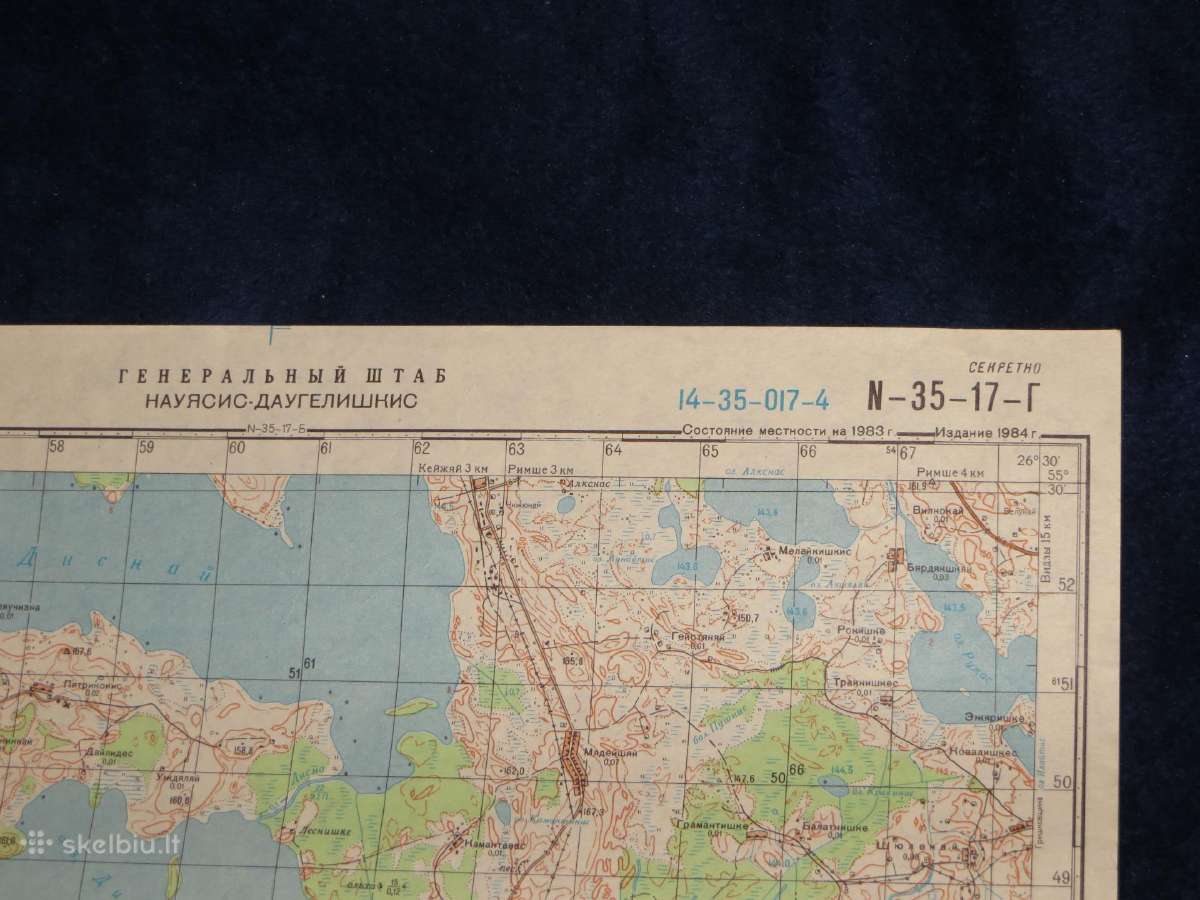 Žemėlapiai kariniai mast.1:50 000, soviet genštabo - nuotraukos Nr. 6