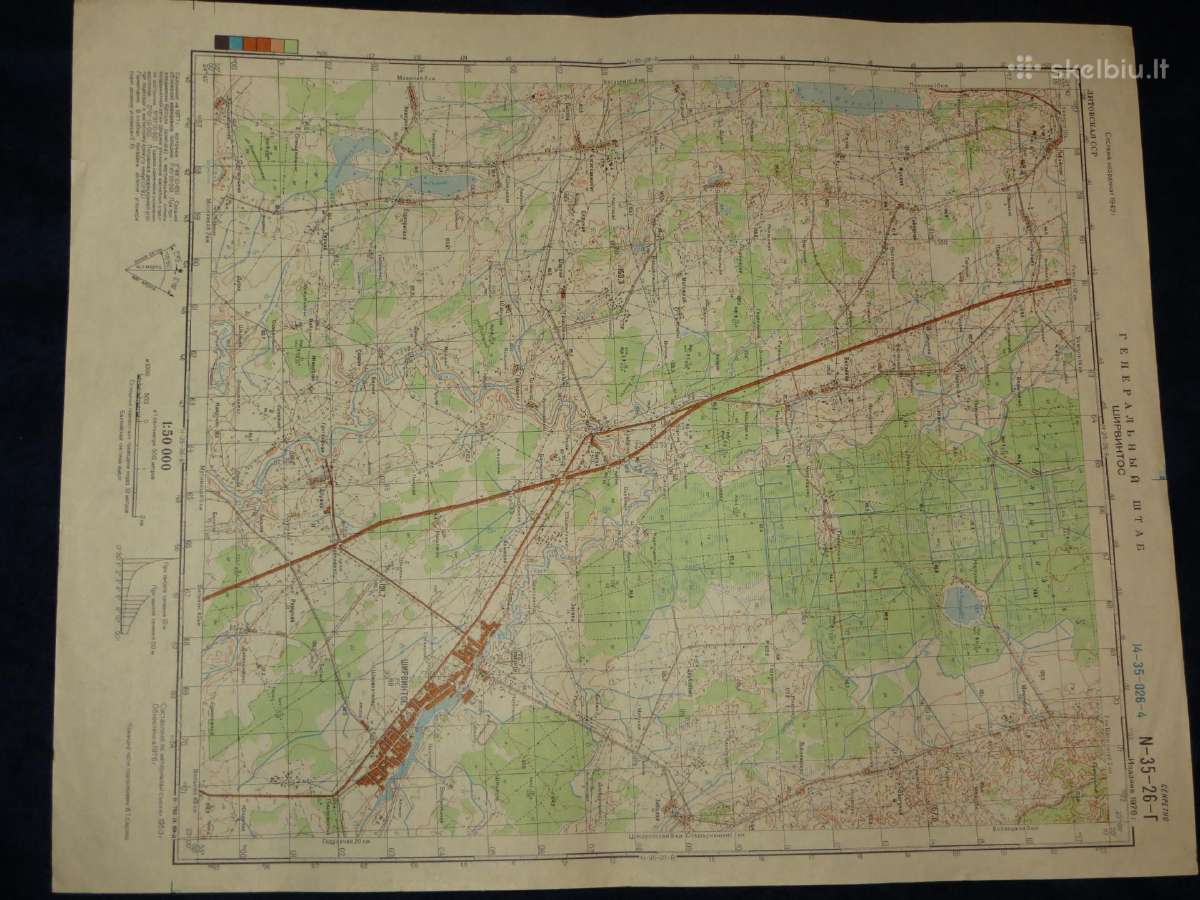 Žemėlapiai kariniai mast.1:50 000, soviet genštabo - nuotraukos Nr. 7