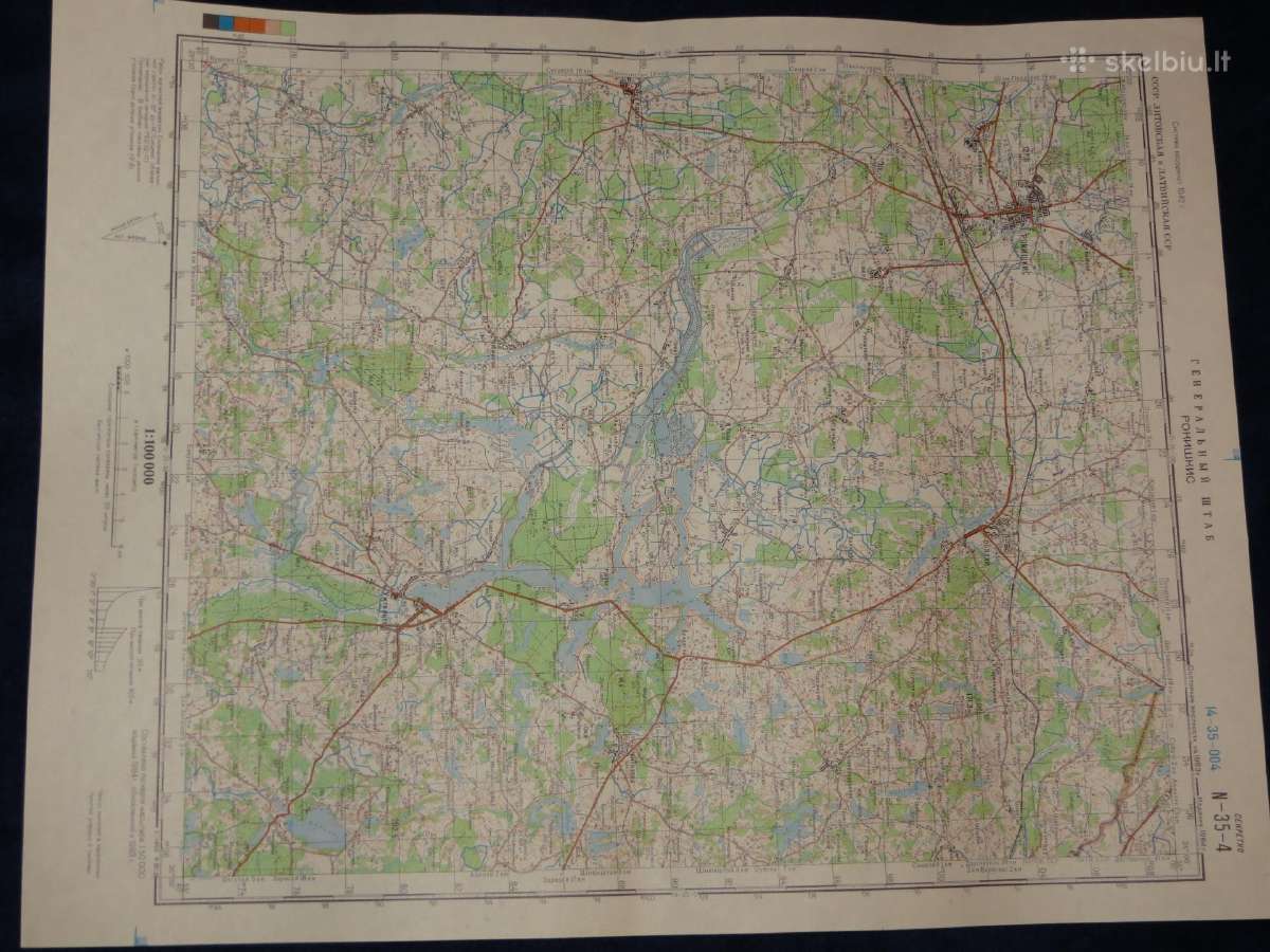 Žemėlapiai 1:100 000 soviet genštabo, kariniai - nuotraukos Nr. 5