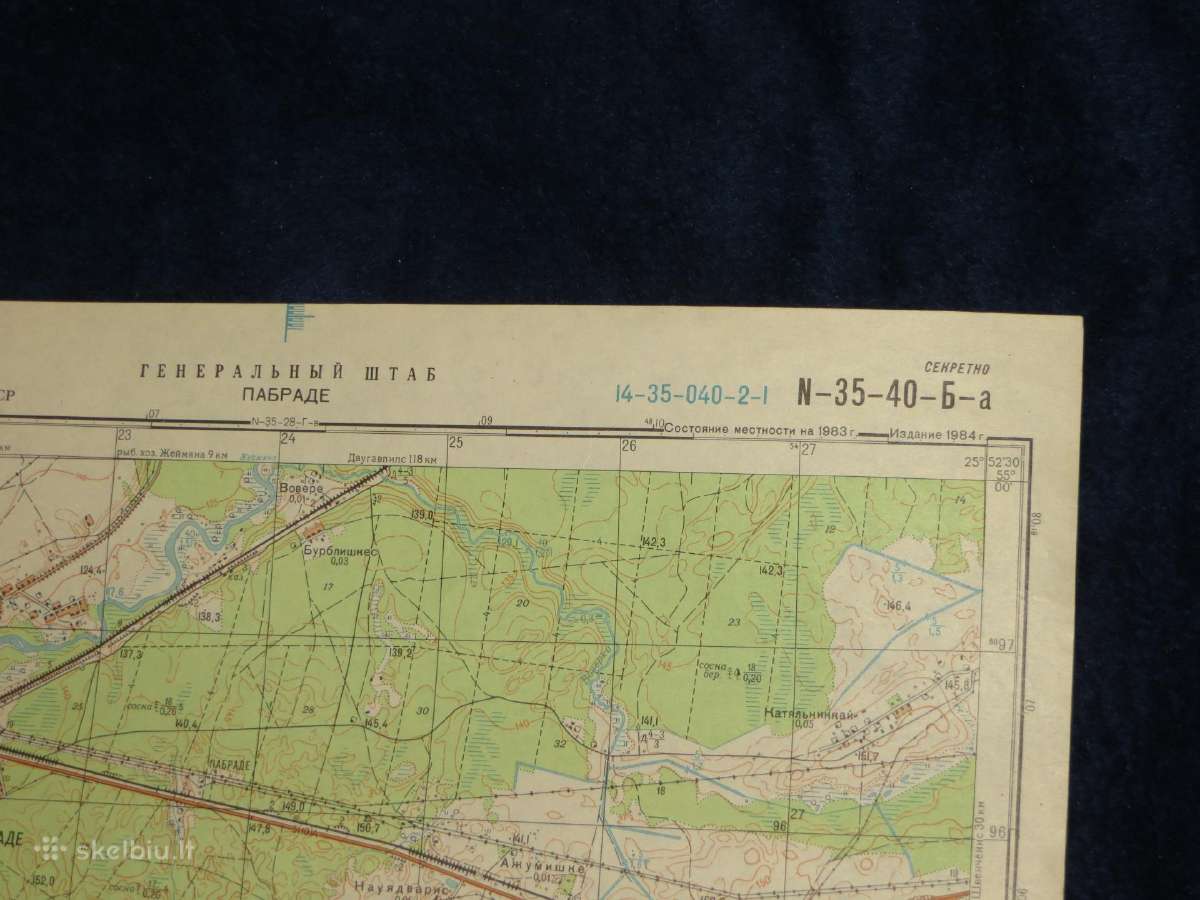 Žemėlapiai 1:25 000 soviet genštabo - nuotraukos Nr. 2