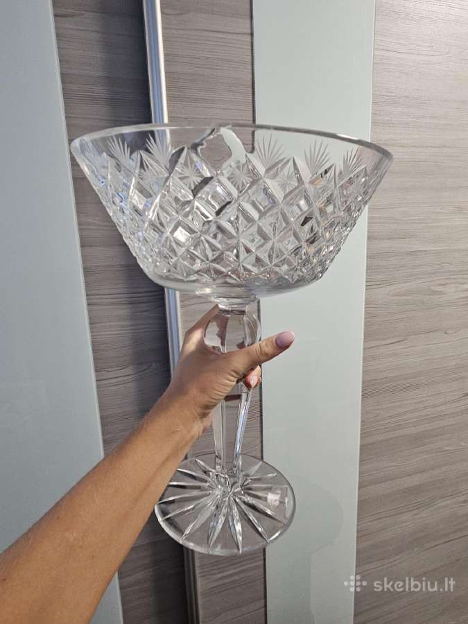 Krištolinė vaza indas aukštis 33cm