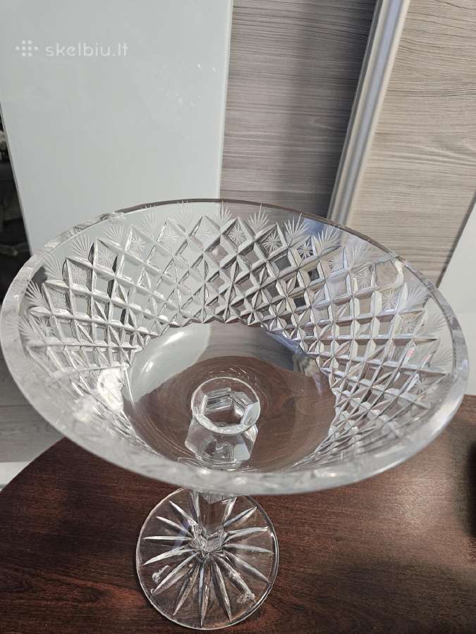Krištolinė vaza indas aukštis 33cm - nuotraukos Nr. 7