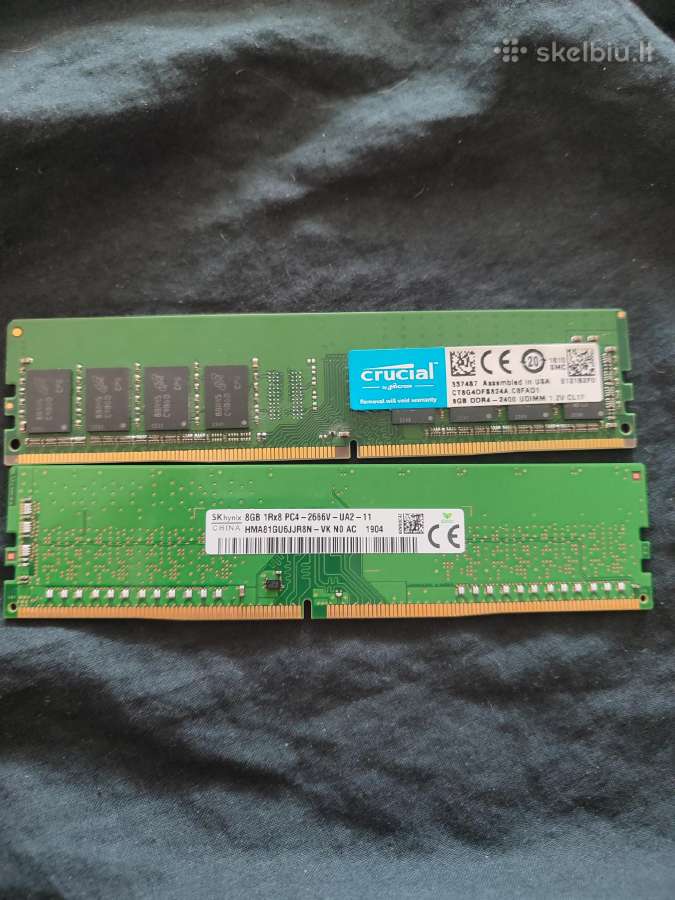 2 vienetai skirtingų ddr4 po 8gb - Skelbiu.lt