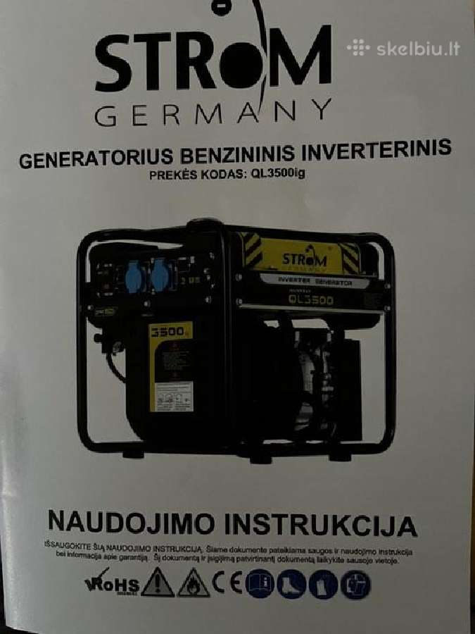 Naujas vokiškas generatorius Strom 3,5 kw - nuotraukos Nr. 5