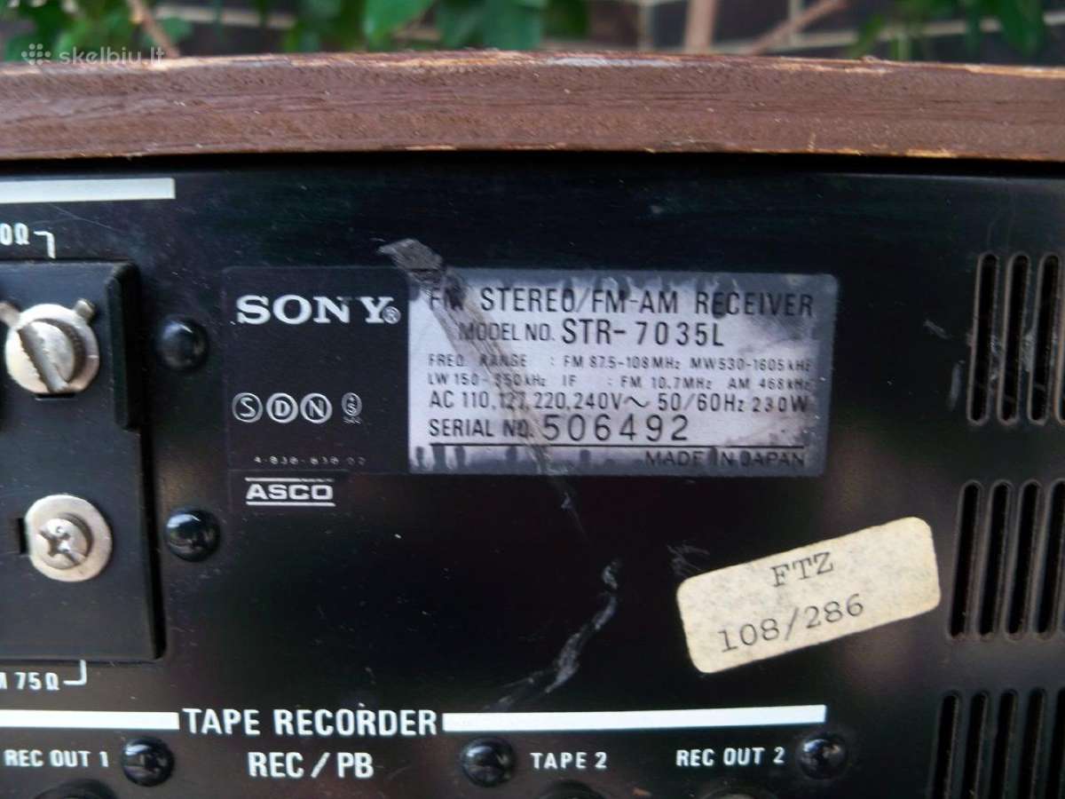 Sony str-v5,7035.sanyo 6000k,3300kb.harman Kardon. - nuotraukos Nr. 20