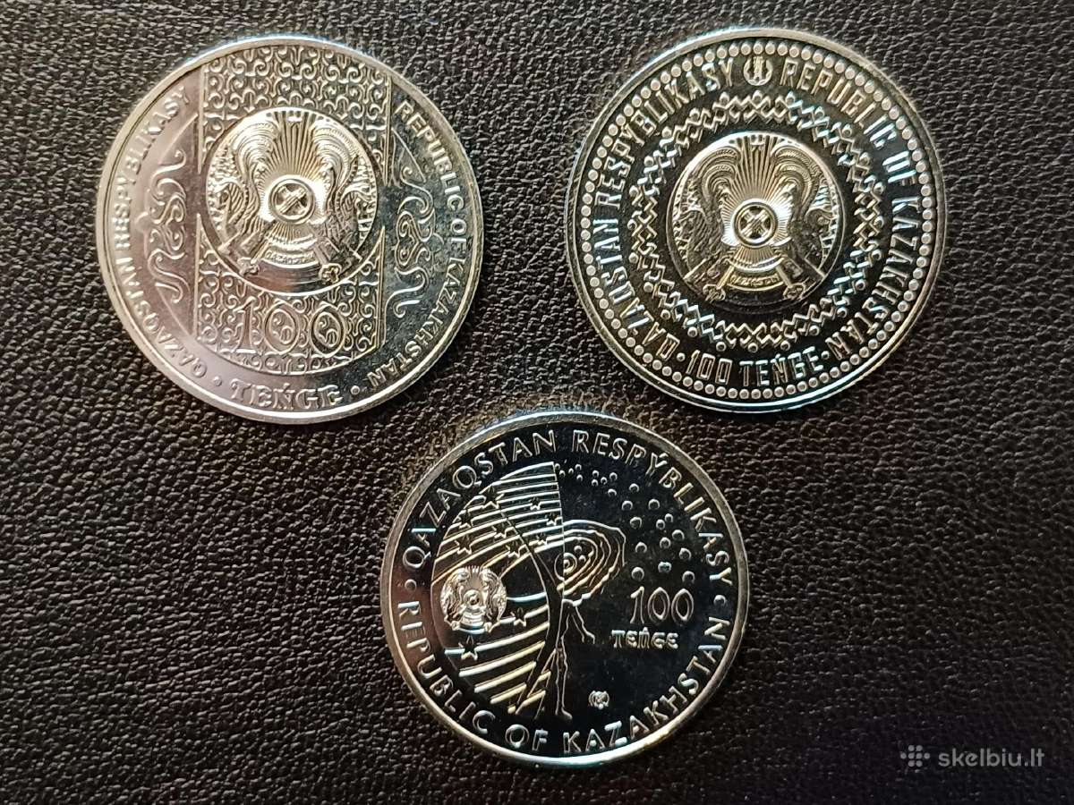 Kazachstanas monetos 3 vnt.unc.