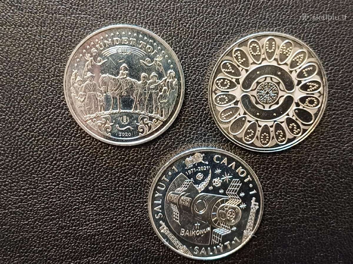 Kazachstanas monetos 3 vnt.unc. - nuotraukos Nr. 2