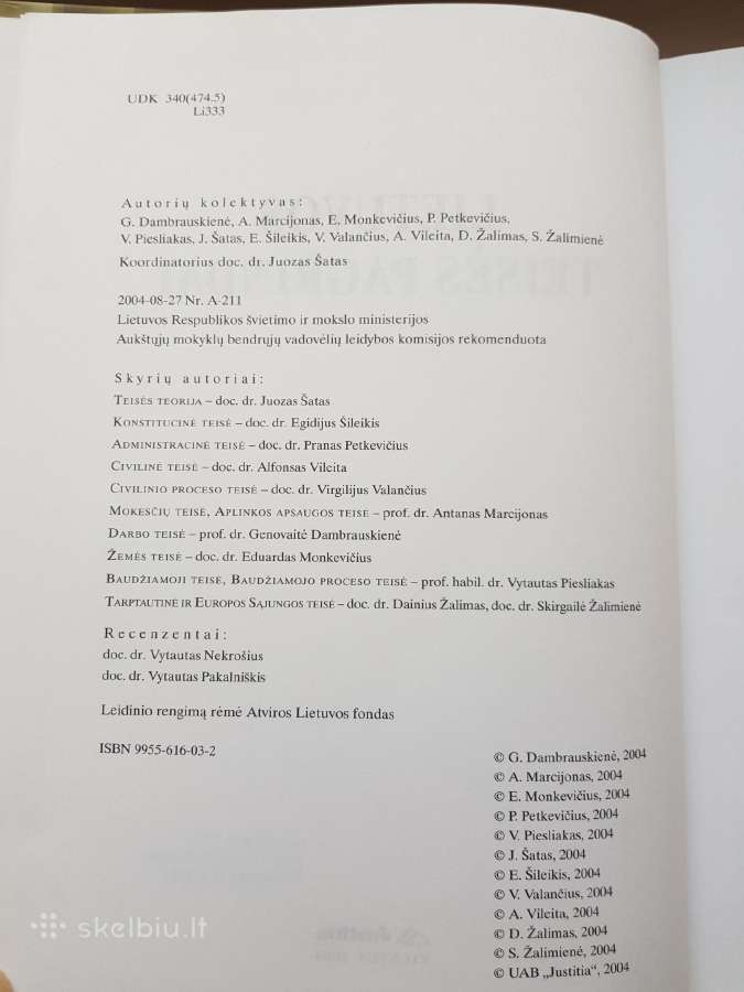 Lietuvos teisės pagrindai - nuotraukos Nr. 2