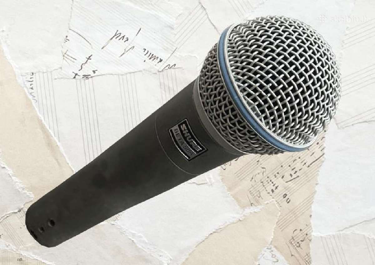 Sennheizer , Shure Sm 58, Pg 58, wire, Beta. - nuotraukos Nr. 3