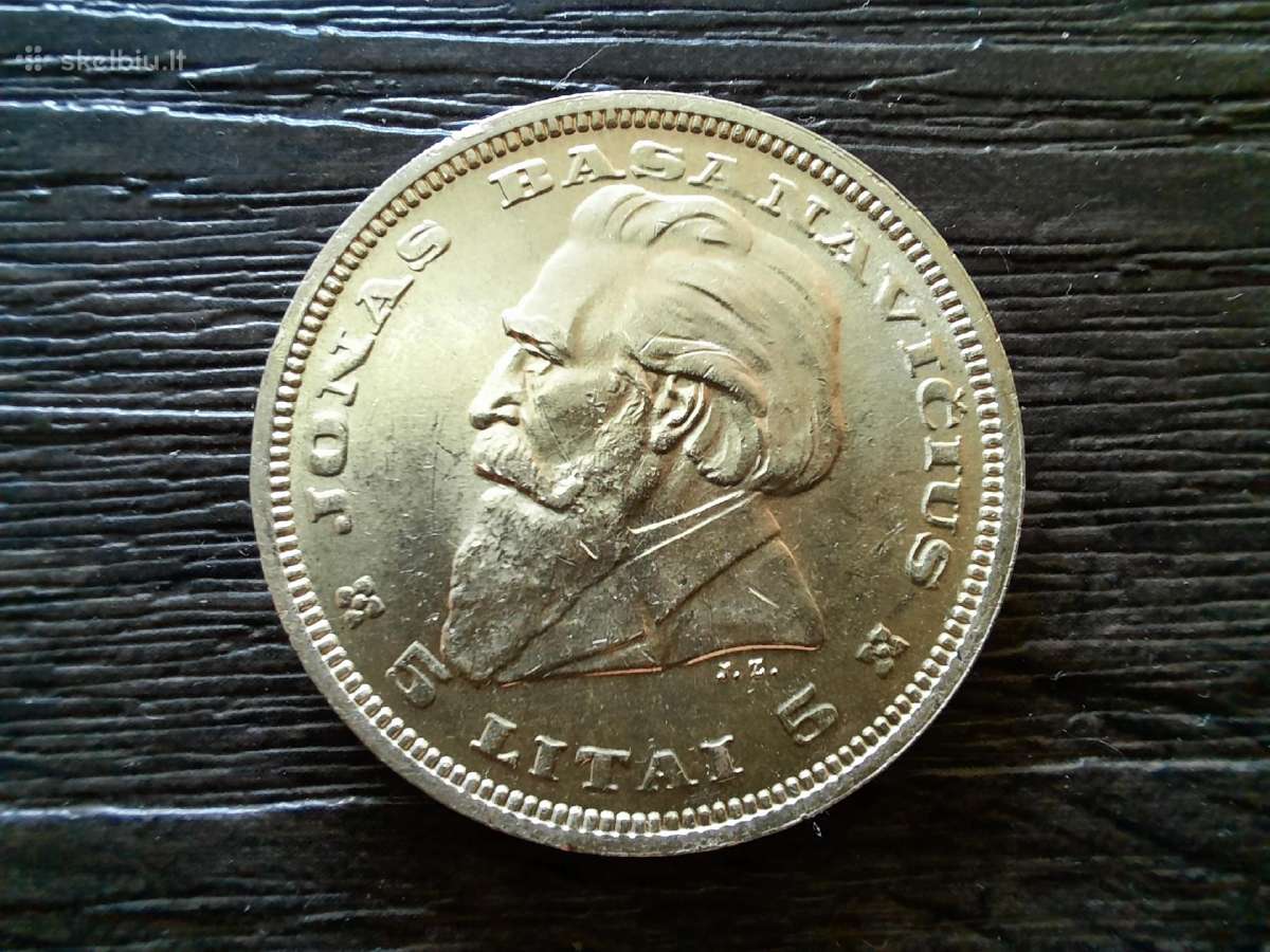 5 litai 1936 - Lietuva - Basanavičius