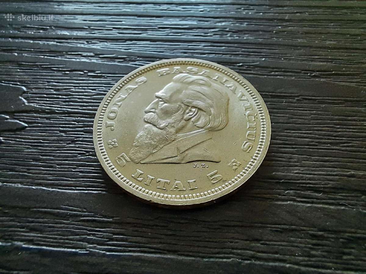 5 litai 1936 - Lietuva - Basanavičius - nuotraukos Nr. 2