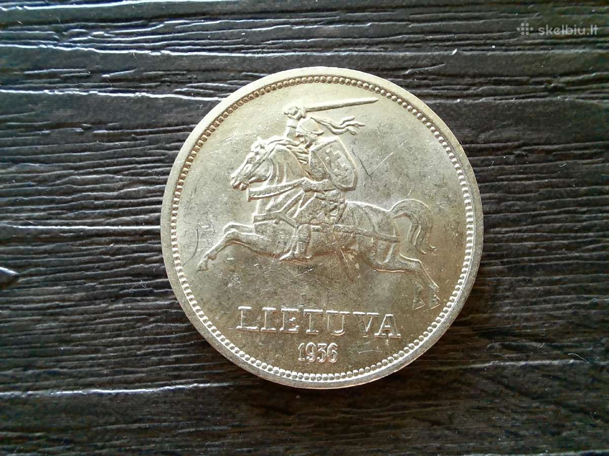 5 litai 1936 - Lietuva - Basanavičius - nuotraukos Nr. 3