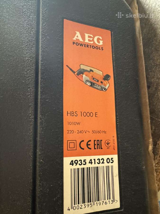 Juostinis šlifuoklis Aeg Hbs 1000 E - nuotraukos Nr. 4