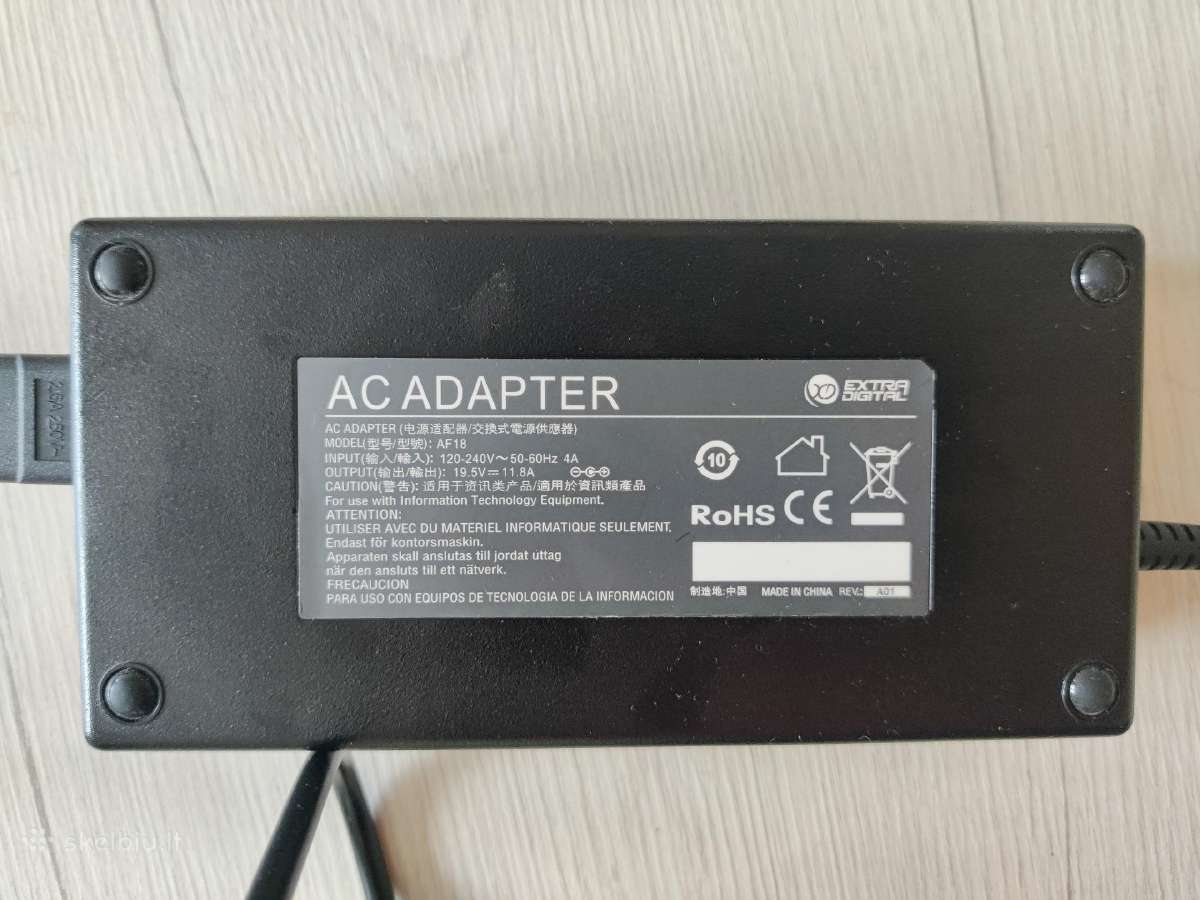 Kompiuterio Ac adapteris Rohs Af18 19.5 V / 11.8a