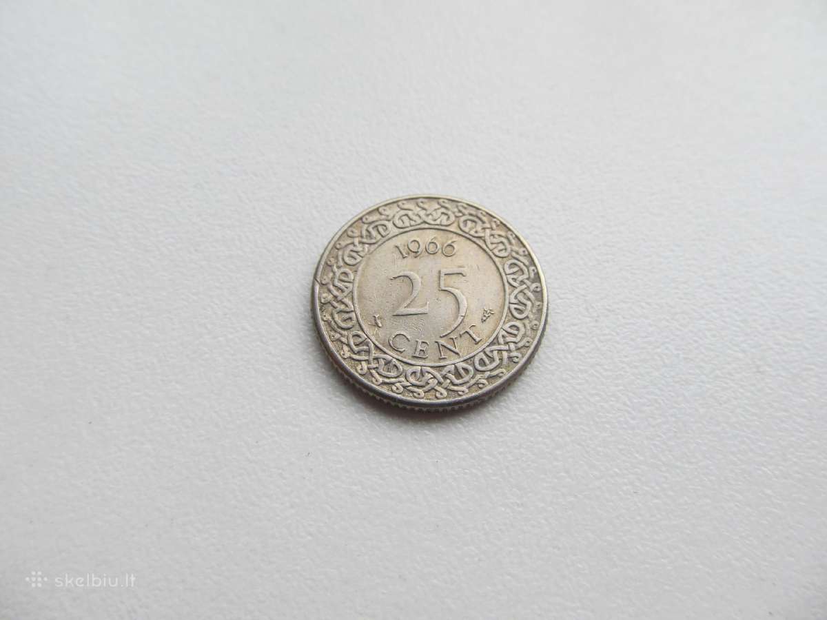 5 ir 25 centai , Surinamas , 1966 - nuotraukos Nr. 3