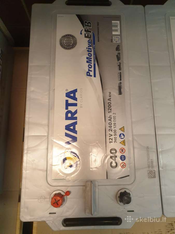 Akumuliatoriai Varta 240ah 1200a C40 - nuotraukos Nr. 3