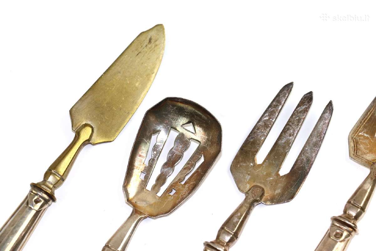 Stalo įrankiai 4vient. sidabro rankenos Prancuzija - nuotraukos Nr. 2