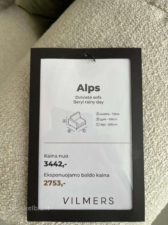 Alps modulinė dvivietė Vilmers sofa - nuotraukos Nr. 4