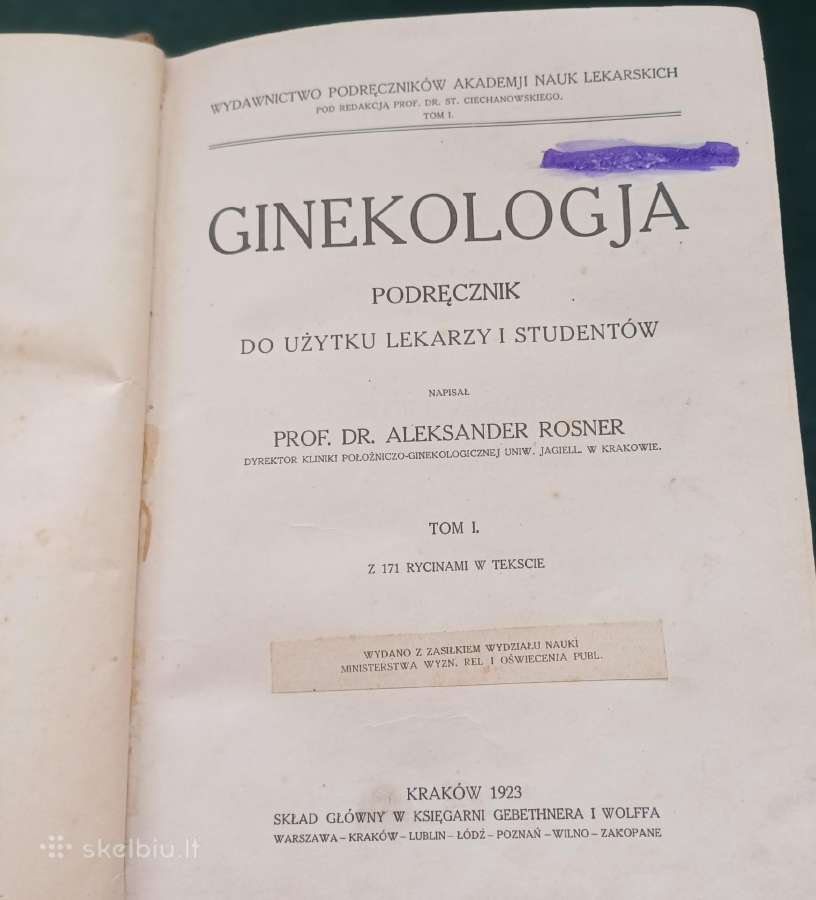 Sena knyga 1923 m. Ginekologija 404 p. 171 iliust.
