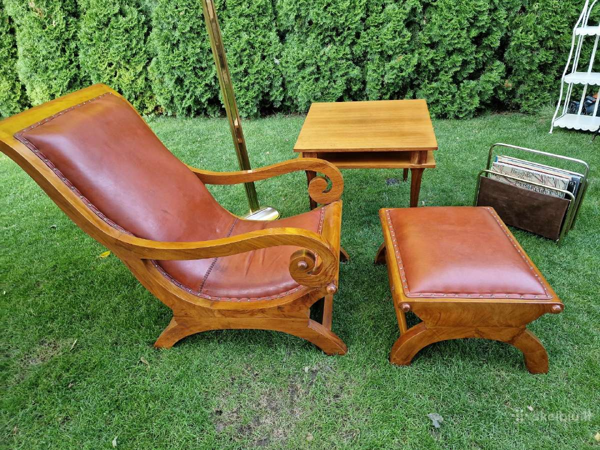 Vintažinis mid century fotelis su pakoju - nuotraukos Nr. 10