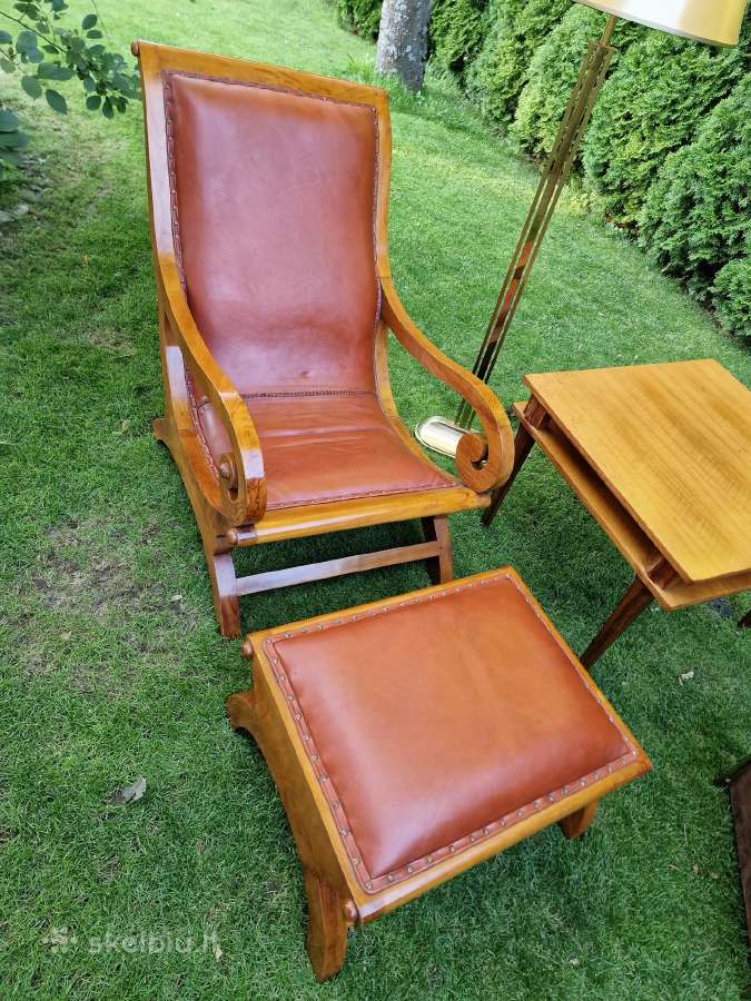 Vintažinis mid century fotelis su pakoju - nuotraukos Nr. 11