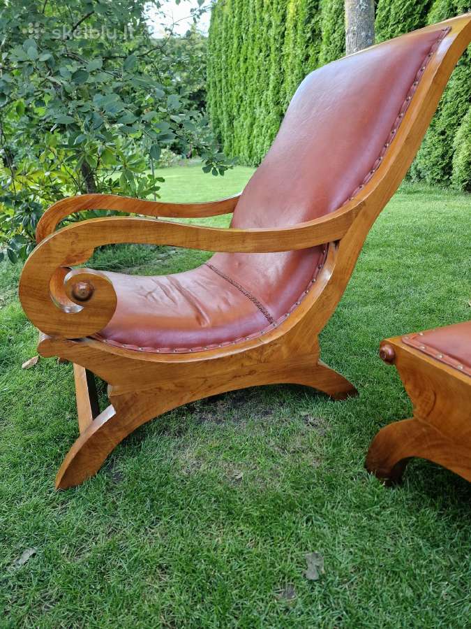 Vintažinis mid century fotelis su pakoju - nuotraukos Nr. 16
