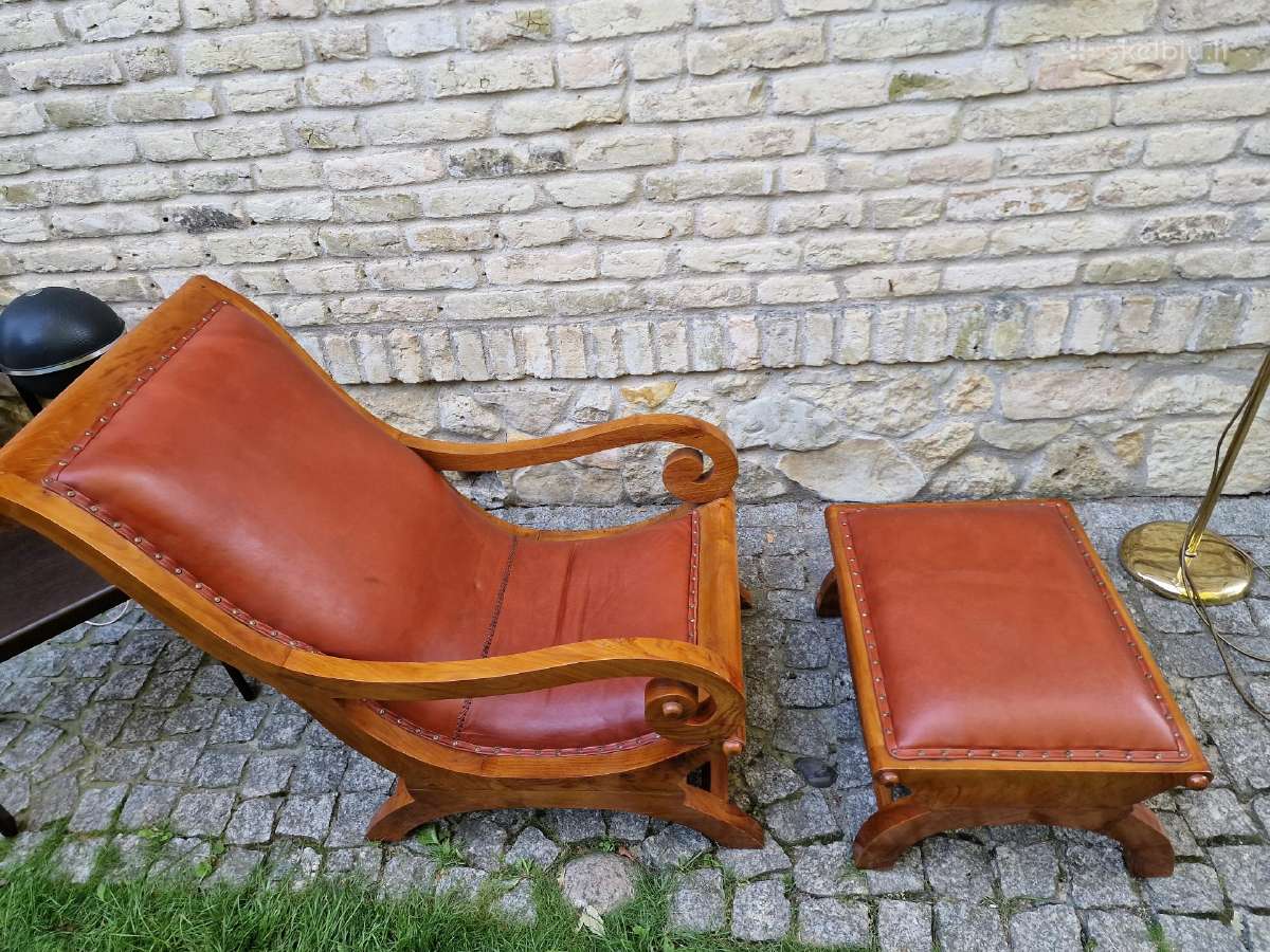 Vintažinis mid century fotelis su pakoju - nuotraukos Nr. 22
