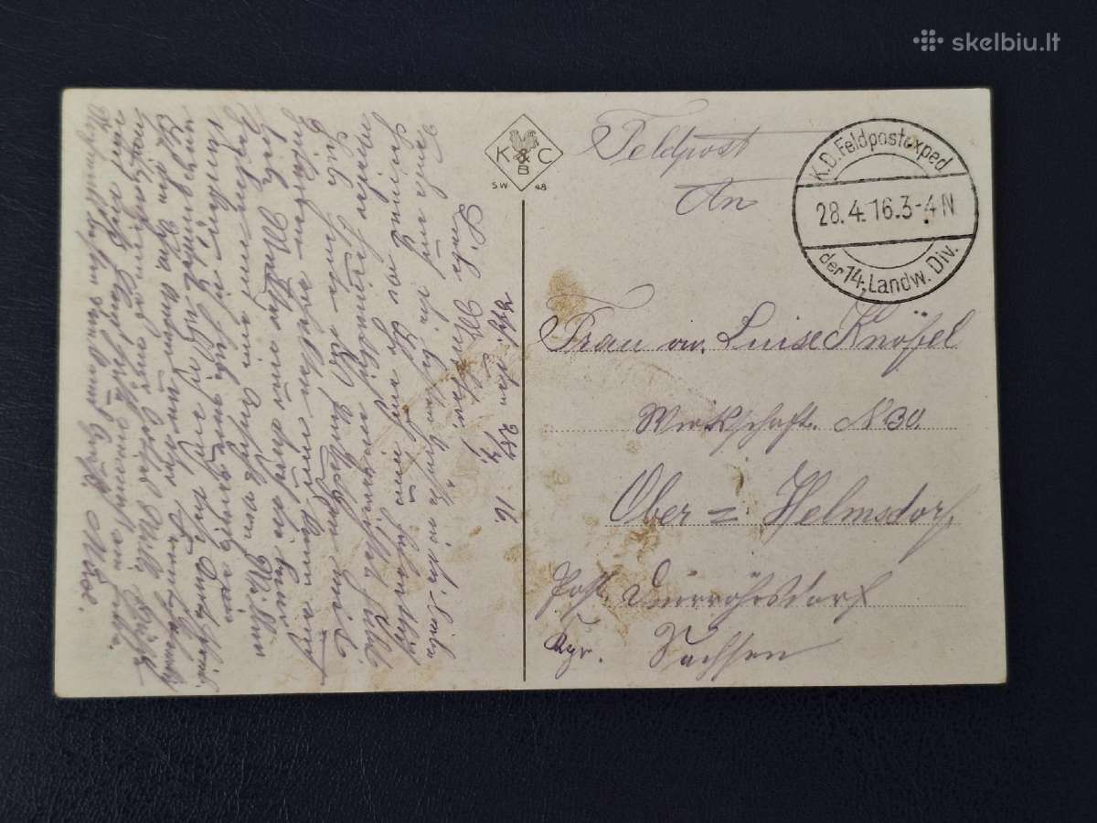 Lietuva 1916 m. Aušros vartai, atvirukas - nuotraukos Nr. 2