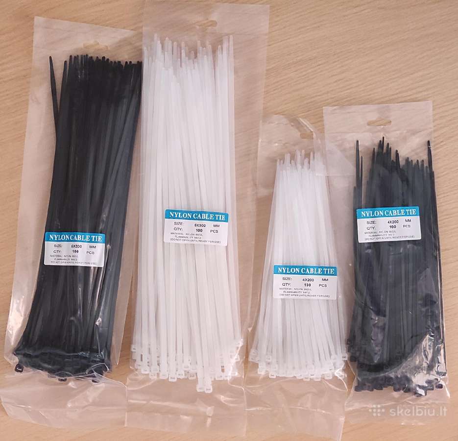 Užtraukiami tvirtinimo dirželiai, Cable zip ties. - nuotraukos Nr. 2