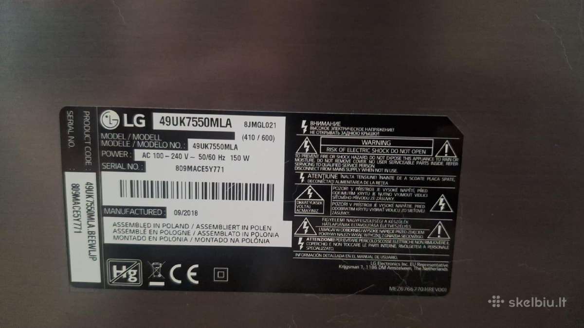LG televizorius 49" 4k (uhd) - nuotraukos Nr. 4