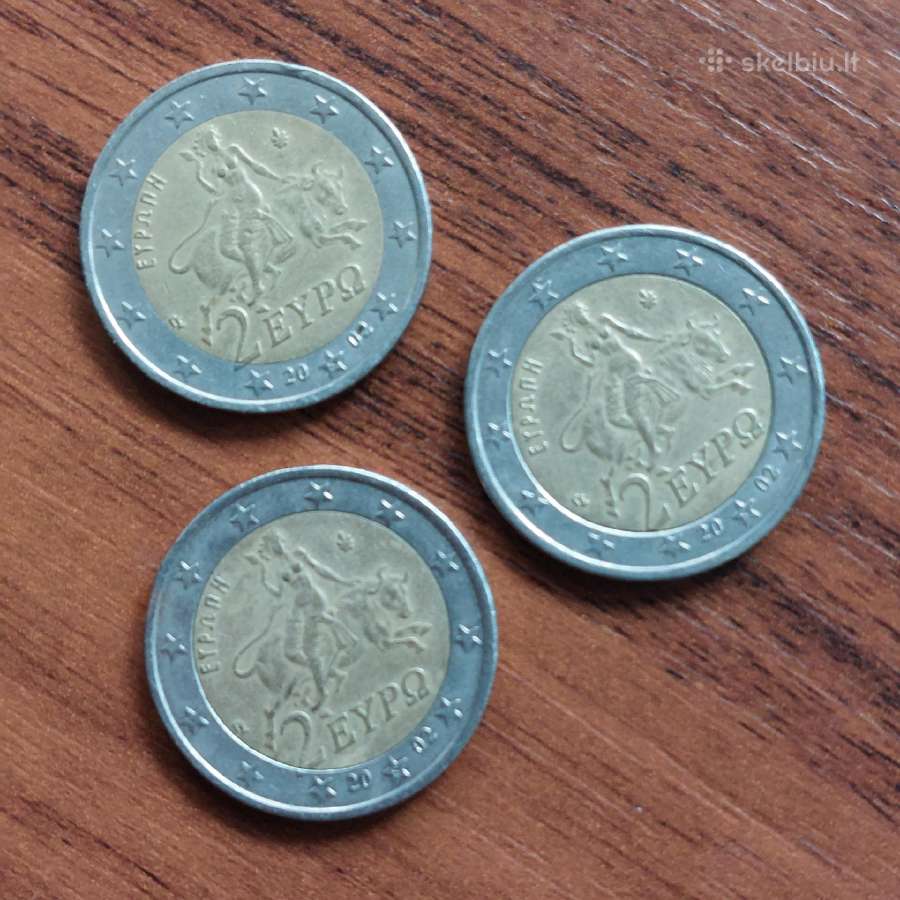 2 Euro 2002 S Greece ,Graikija / 5 coins /