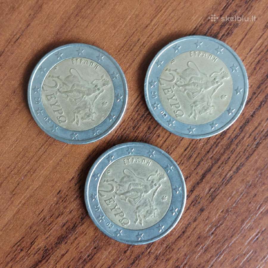 2 Euro 2002 S Greece ,Graikija / 5 coins / - nuotraukos Nr. 2