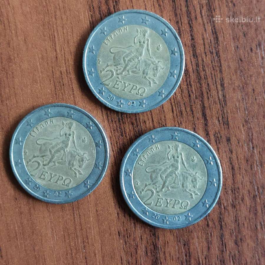 2 Euro 2002 S Greece ,Graikija / 5 coins / - nuotraukos Nr. 4