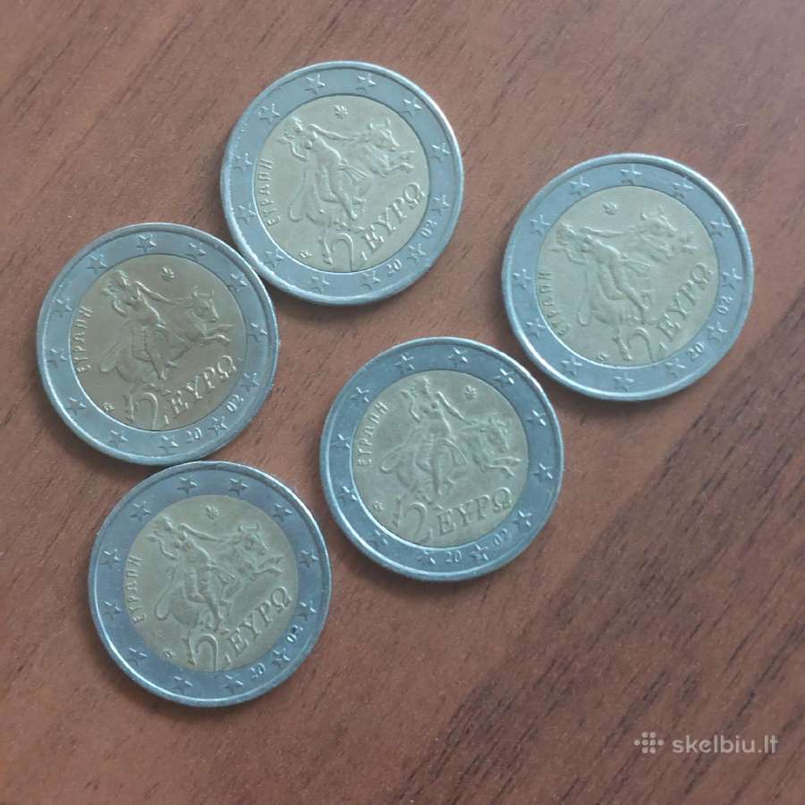 2 Euro 2002 S Greece ,Graikija / 5 coins / - nuotraukos Nr. 11
