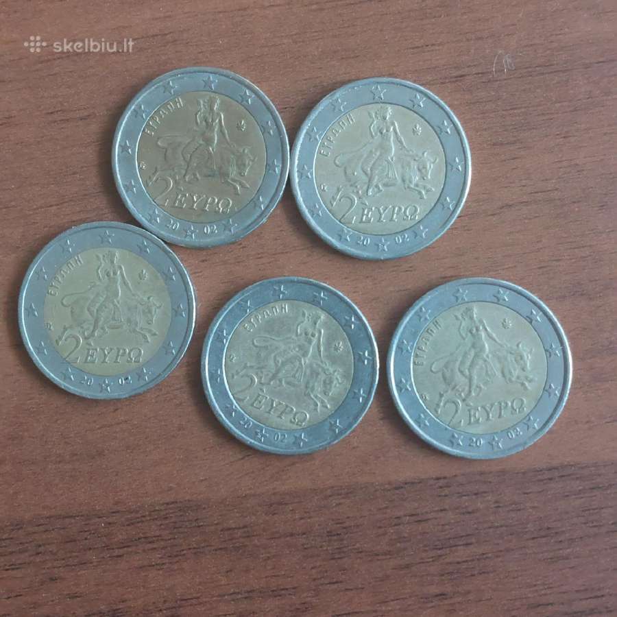 2 Euro 2002 S Greece ,Graikija / 5 coins / - nuotraukos Nr. 13
