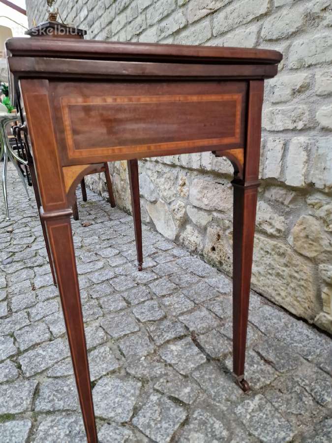 Antikvarinė raudonmedžio konsolė / stalas - nuotraukos Nr. 10