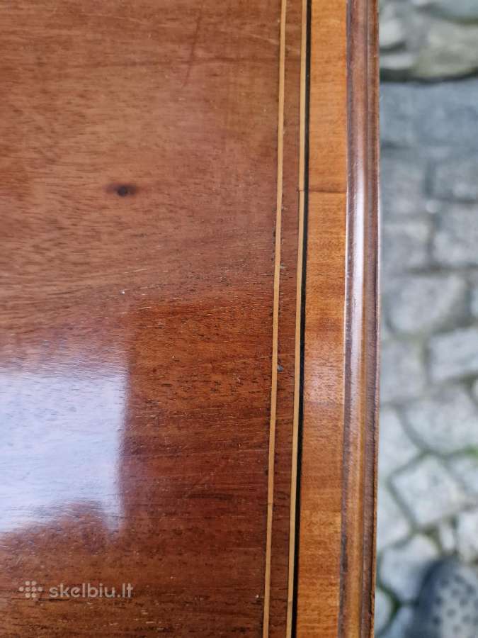 Antikvarinė raudonmedžio konsolė / stalas - nuotraukos Nr. 13