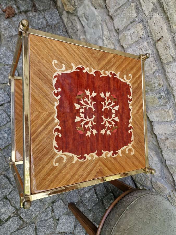 Vintažinė žalvarinė etažerė - nuotraukos Nr. 5