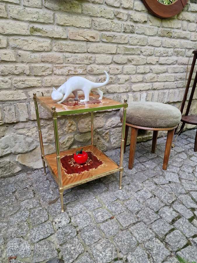 Vintažinė žalvarinė etažerė - nuotraukos Nr. 19