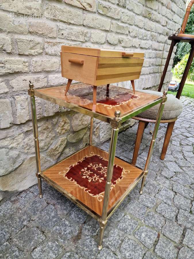 Vintažinė žalvarinė etažerė - nuotraukos Nr. 20