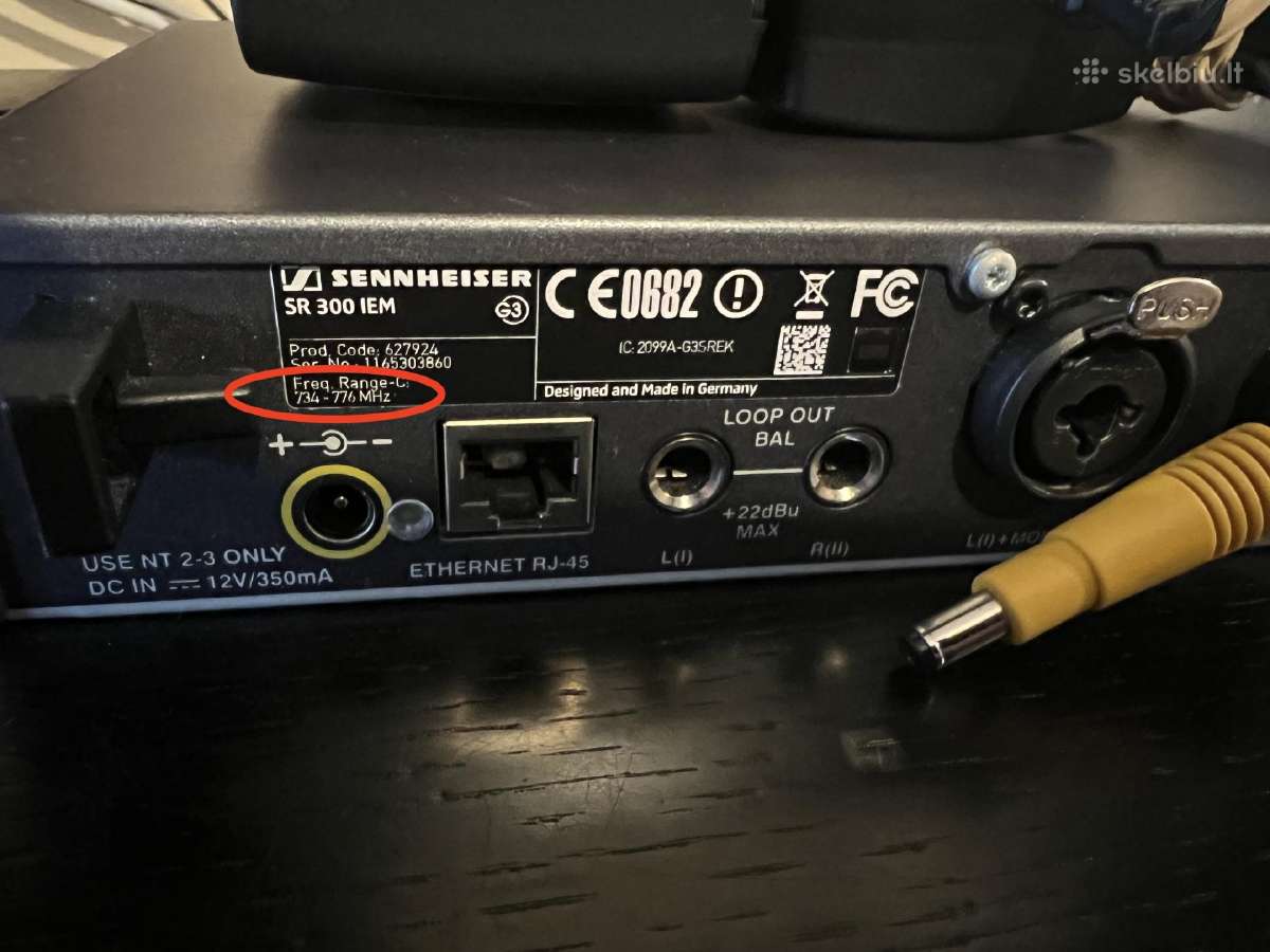 Parduodu Sennheiser Ew300 G3 In Ear sistema - nuotraukos Nr. 8