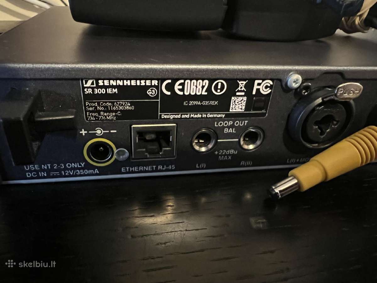 Parduodu Sennheiser Ew300 G3 In Ear sistema - nuotraukos Nr. 9