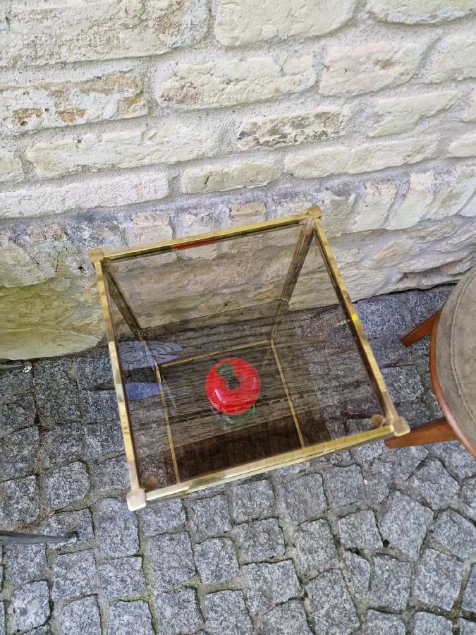 Vintažinė mid century žalvarinė lentyna-etažerė - nuotraukos Nr. 7