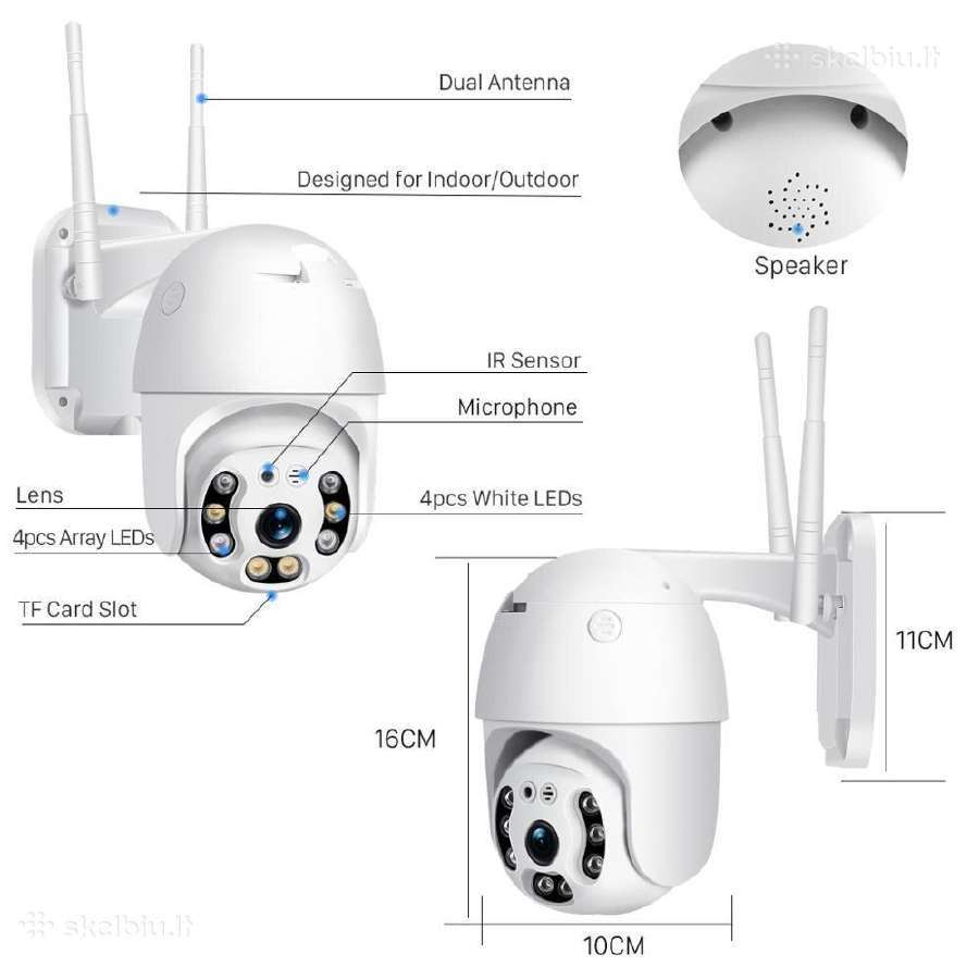 2024m! WiFi sukinėjama ir sekiojanti lauko kamera - nuotraukos Nr. 9