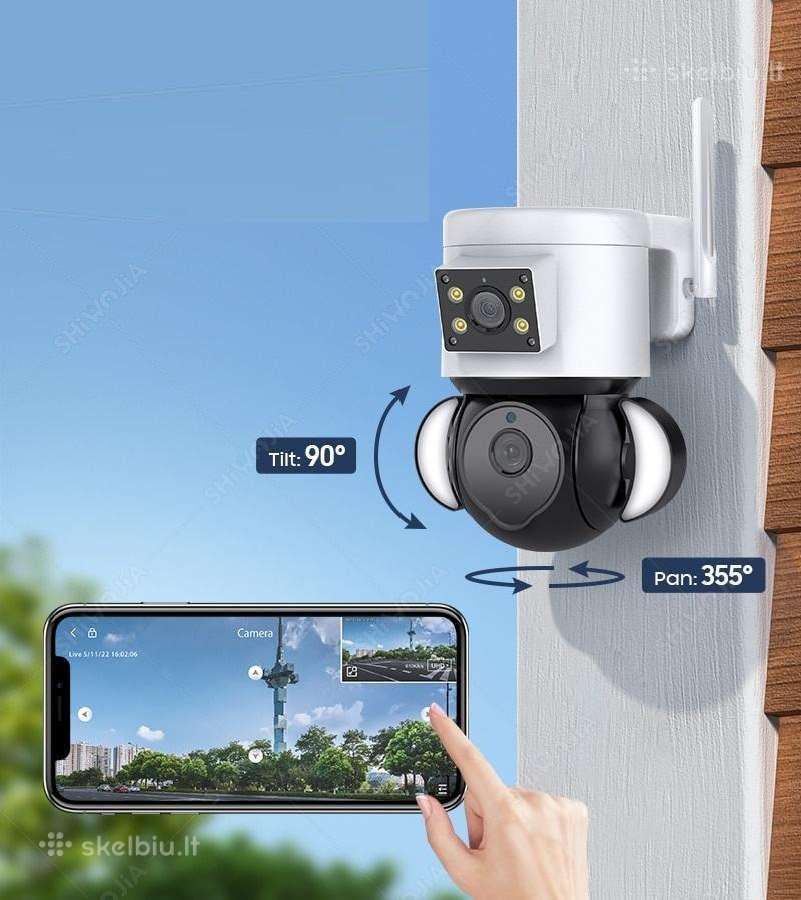 2024m! Full HD WiFi lauko vaizdo kamera sirena - nuotraukos Nr. 12